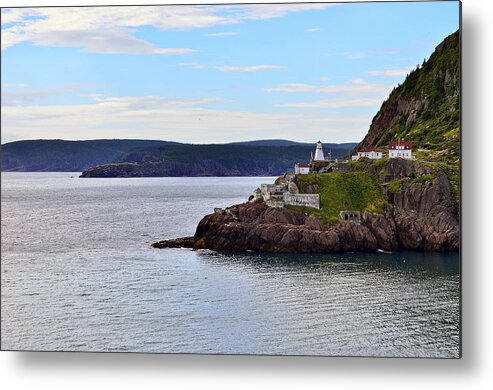 Lighthouse Ocean Sea fort Amherst Newfoundland st. Johns Canada Metal Print featuring the photograph Fort Amherst by Steve Hurt
