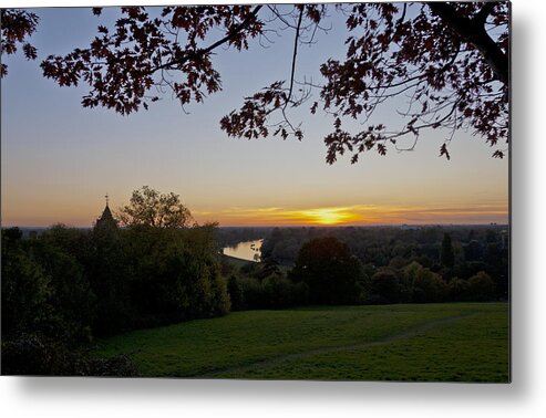 Richmond Hill Metal Print featuring the photograph Framed Sunset by Maj Seda