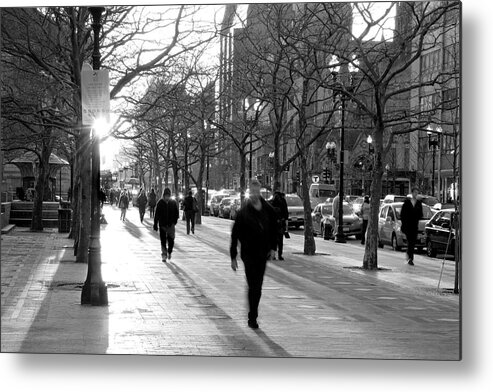 Art Metal Print featuring the photograph Friday in the City by Greg Fortier