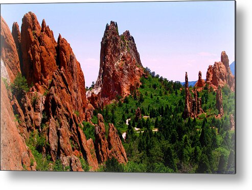 Garden Of The Gods Metal Print featuring the photograph Garden of the Gods by Aaron Burrows