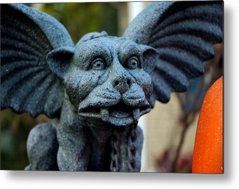 Usa Metal Print featuring the photograph Gargoyle by LeeAnn McLaneGoetz McLaneGoetzStudioLLCcom