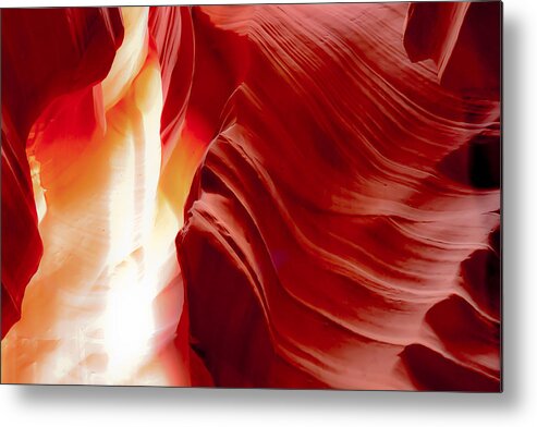 Antelope Canyon Metal Print featuring the photograph Gasping to Get Out by Don Mennig