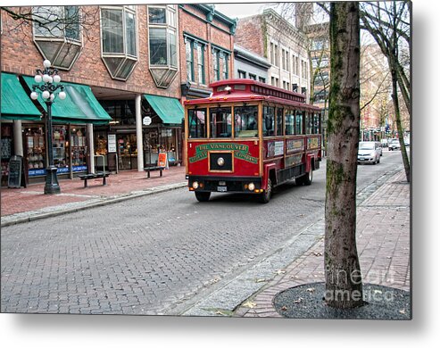 Canada Metal Print featuring the digital art Gastown Street Scene by Carol Ailles