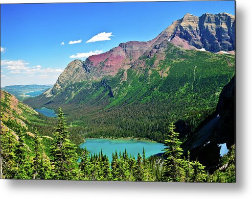 Glacier National Park Metal Print featuring the photograph Glacial Lakes by Greg Norrell