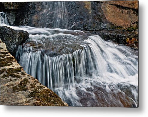 Waterfalls Metal Print featuring the photograph Glendale Falls detail by Fred LeBlanc