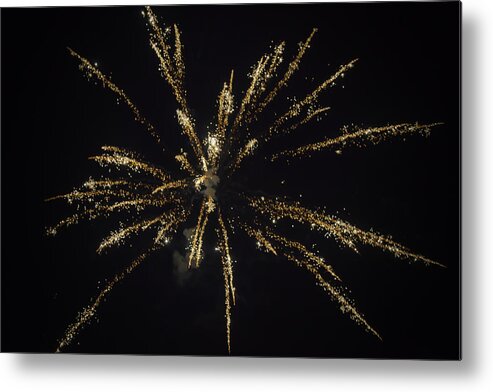Fireworks Metal Print featuring the photograph Golden Light by Kate Hannon