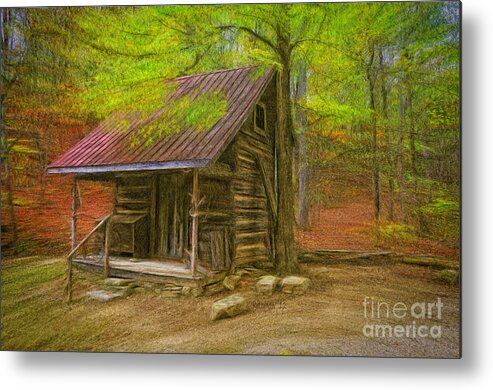 Cabin Metal Print featuring the photograph Granny's Little Cabin by Anne Kitzman