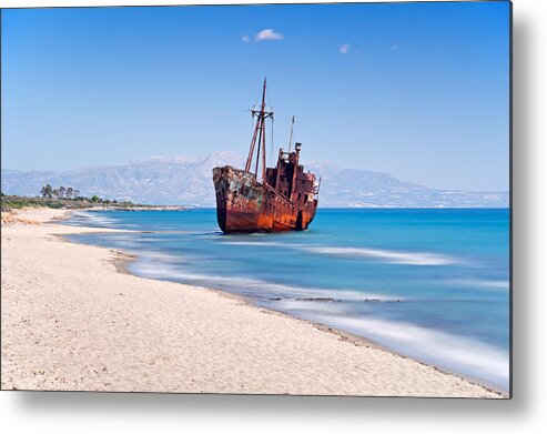Abandoned Metal Print featuring the photograph Gytheio - Greece by Constantinos Iliopoulos