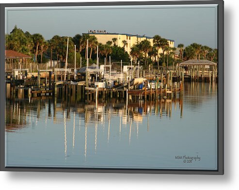 Halifax River Metal Print featuring the photograph Halifax Boat Dock by Mike Moore
