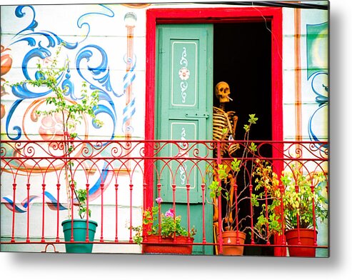 Travel Metal Print featuring the photograph Skeleton / Doorway by Claude Taylor