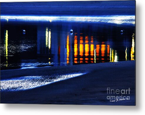 Dusk Metal Print featuring the photograph Harbor Lights by Carol F Austin