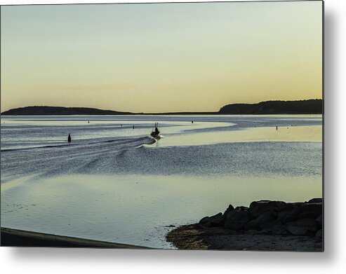 Fisherman Metal Print featuring the photograph Heading Out by Kate Hannon
