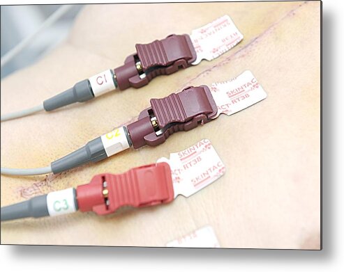 Equipment Metal Print featuring the photograph Heart Monitoring by Lth Nhs Trust