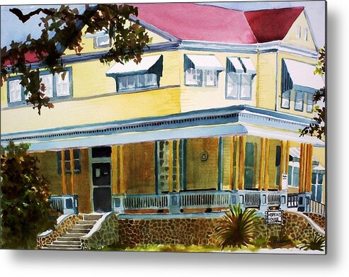 Landscape Metal Print featuring the painting Hopkins House by Richard Willows