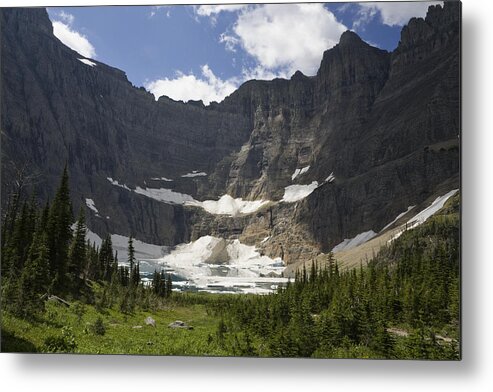 00439320 Metal Print featuring the photograph Iceberg Lake And Melting Many Glacier by Sebastian Kennerknecht