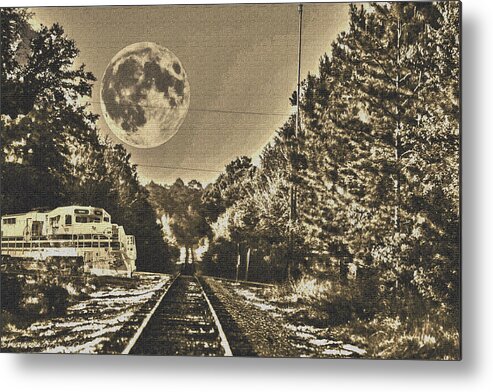 Train Metal Print featuring the digital art Intersection by Shannon Harrington