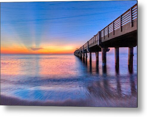Clouds Metal Print featuring the photograph Into The Blue by Debra and Dave Vanderlaan