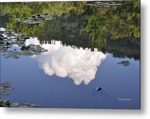 Clouds Reflecting Metal Print featuring the photograph Lake Reflection by Kay Lovingood