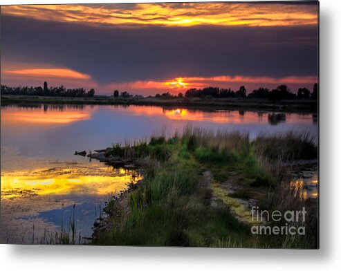 Sunset Metal Print featuring the photograph Lake Sunset by Robert Bales