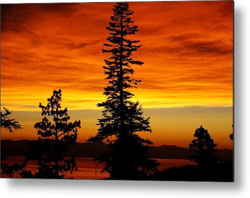 Lake Metal Print featuring the photograph Lake Tahoe Sunset by Bruce Friedman