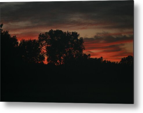 Red Skies At Night. Metal Print featuring the photograph Late Evening Skies by Christina A Pacillo