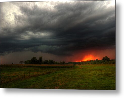 Thunderstorm Metal Print featuring the photograph Late Summer Storm by Brook Burling