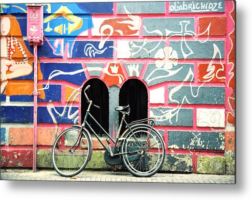 Bicycle Metal Print featuring the photograph Amsterdam / Bicycle by Claude Taylor