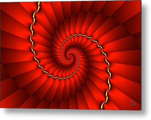 Computer Metal Print featuring the digital art Life Spiral by Manny Lorenzo