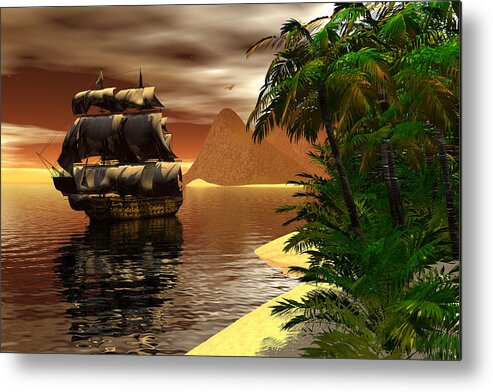 Bryce Metal Print featuring the digital art Looking for a harbor by Claude McCoy
