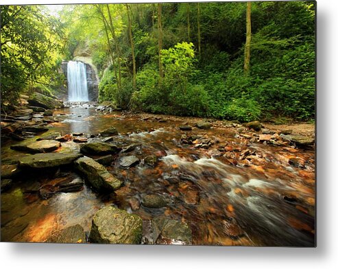 Looking Glass Falls Metal Print featuring the photograph Looking Glass Falls by Doug McPherson
