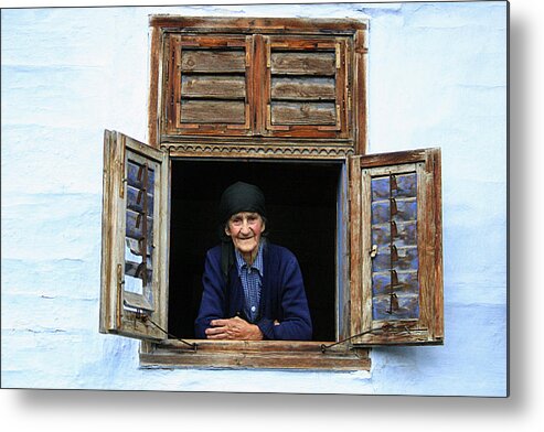 Aged Metal Print featuring the photograph Looking outside by Emanuel Tanjala