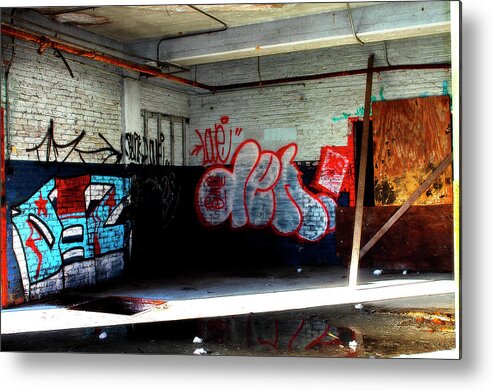 Red Metal Print featuring the photograph Love Graffiti by Scott Hovind