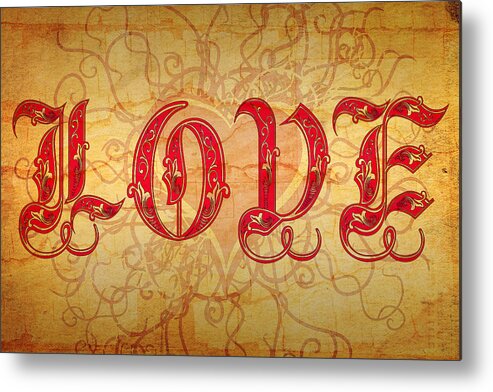 Abstract Metal Print featuring the digital art Love by Ricky Barnard