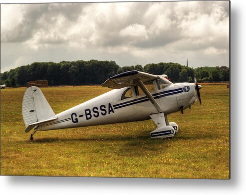 Luscombe 8e Metal Print featuring the photograph Luscombe 8E Deluxe 2 seater plane by Chris Day
