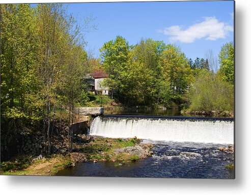 Maine Metal Print featuring the photograph Maine Waterfall Spring by Larry Landolfi