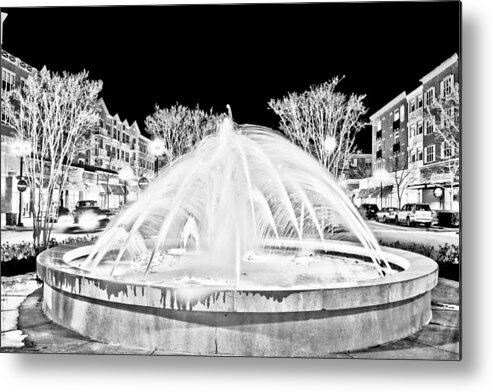 Market Common Metal Print featuring the photograph Market Common Fountain Infrared by Bill Barber