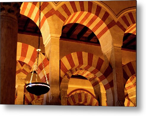 Cordoba Metal Print featuring the photograph Mezquita Arches by Lorraine Devon Wilke