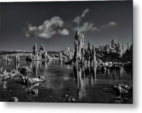 Black And Whilte Metal Print featuring the photograph Mono Lake by Beth Sargent