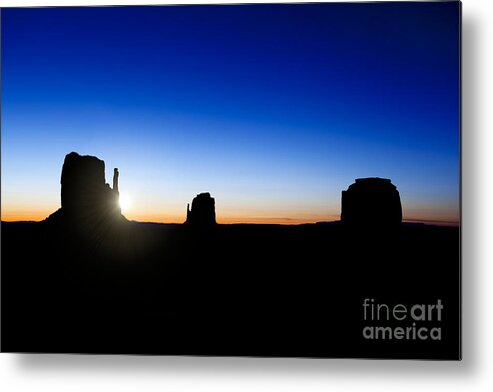 America Metal Print featuring the photograph Monument valley sunrise by Jane Rix