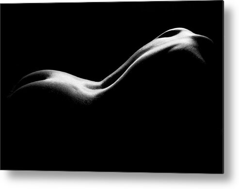 Black And White Artistic Nude Metal Print featuring the photograph Moonlight Butterfly by David Quinn