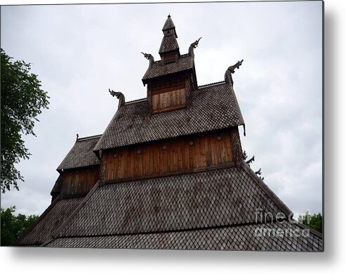 Moorhead Stave Church Metal Print featuring the photograph Moorhead Stave Church 25 by Cassie Marie Photography