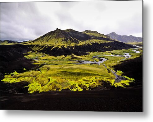 Moss Metal Print featuring the photograph Moss in Iceland by Tom and Pat Cory