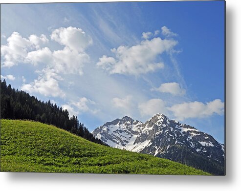 Mountain Landscape Metal Print featuring the photograph Mountain landscape in the alps by Matthias Hauser