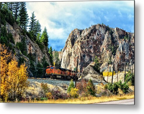 Montana Metal Print featuring the photograph Mountain Train by Kelly Reber