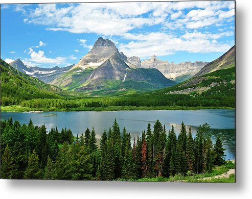 Glacier National Park Metal Print featuring the photograph Mt Wilbur by Greg Norrell