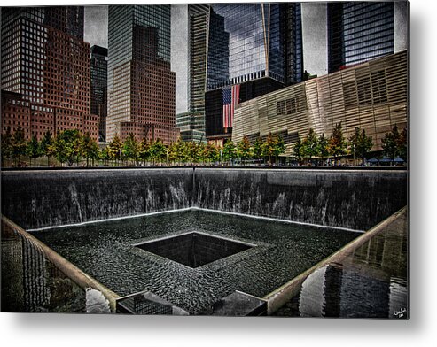 Memorial Metal Print featuring the photograph North Tower Memorial by Chris Lord