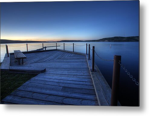 Sunset Metal Print featuring the digital art Northern Lake evening by Mark Duffy