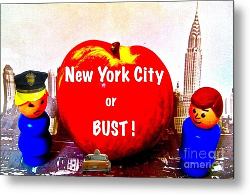 New York City Metal Print featuring the photograph NYC or BUST by Ricky Sencion