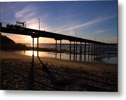 Pier Metal Print featuring the photograph Ocean Beach Sunset by Steve Parr