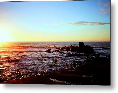 Ocean Metal Print featuring the photograph Ocean Sunset by Peter Mooyman